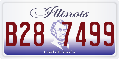 IL license plate B287499