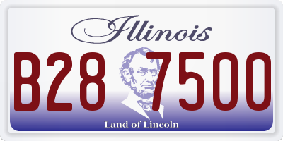 IL license plate B287500