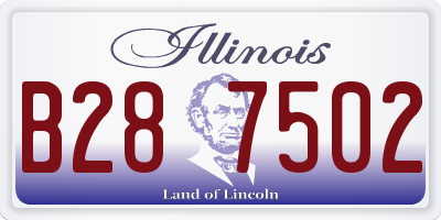 IL license plate B287502