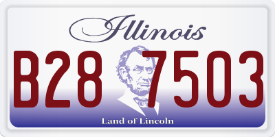 IL license plate B287503