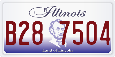 IL license plate B287504