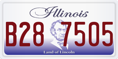IL license plate B287505