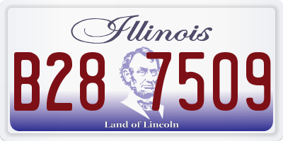 IL license plate B287509