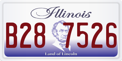 IL license plate B287526