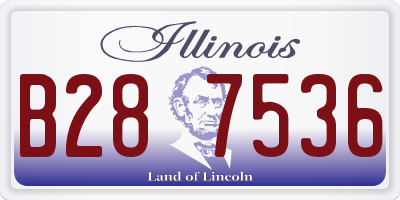 IL license plate B287536
