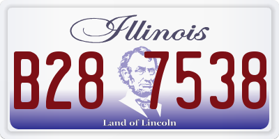 IL license plate B287538