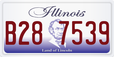IL license plate B287539