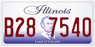 IL license plate B287540