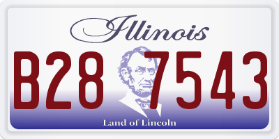 IL license plate B287543