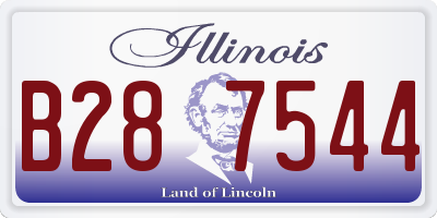 IL license plate B287544