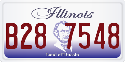 IL license plate B287548