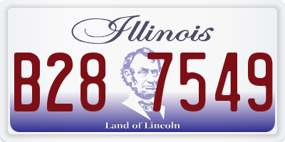 IL license plate B287549