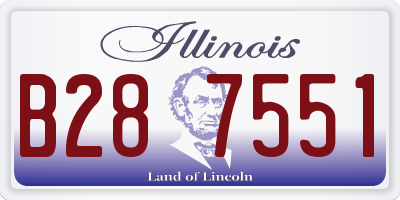 IL license plate B287551
