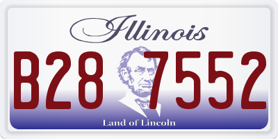 IL license plate B287552
