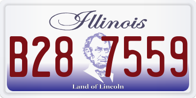 IL license plate B287559