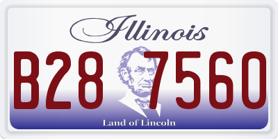 IL license plate B287560