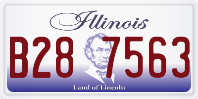 IL license plate B287563