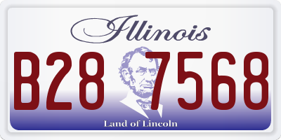 IL license plate B287568