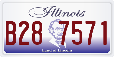 IL license plate B287571