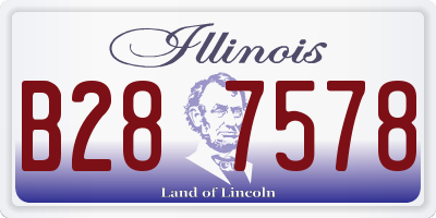 IL license plate B287578