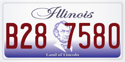 IL license plate B287580