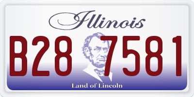 IL license plate B287581