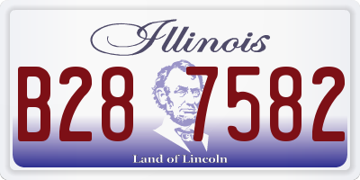 IL license plate B287582