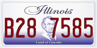 IL license plate B287585