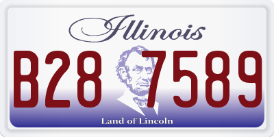 IL license plate B287589