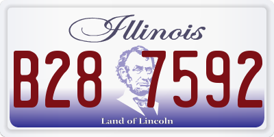 IL license plate B287592