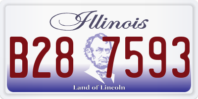 IL license plate B287593
