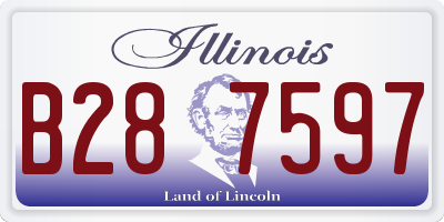 IL license plate B287597