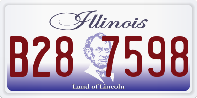IL license plate B287598