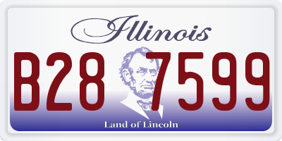 IL license plate B287599
