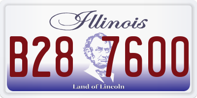 IL license plate B287600