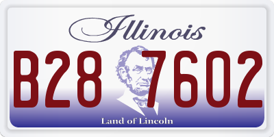 IL license plate B287602
