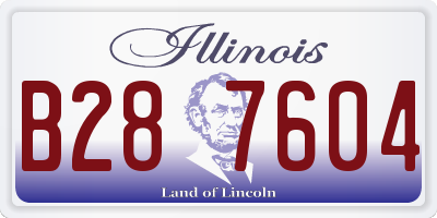 IL license plate B287604