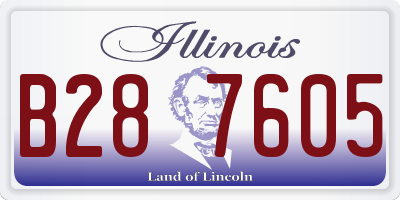 IL license plate B287605