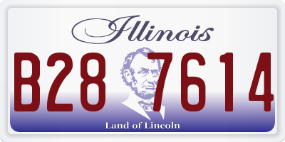 IL license plate B287614