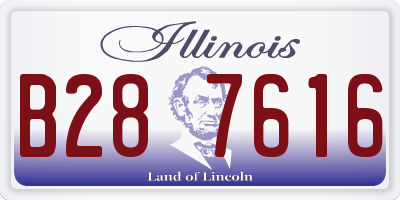 IL license plate B287616