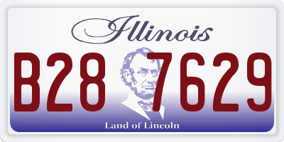 IL license plate B287629