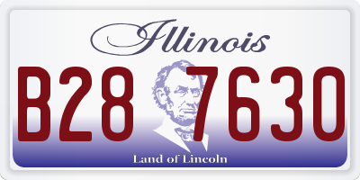 IL license plate B287630