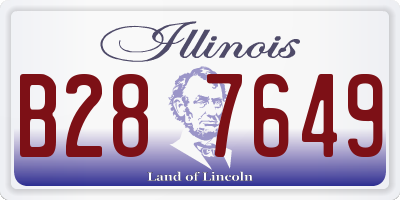 IL license plate B287649