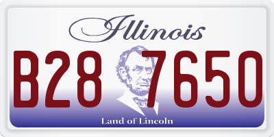 IL license plate B287650