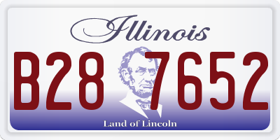 IL license plate B287652