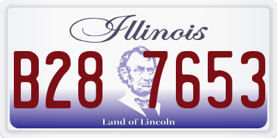 IL license plate B287653
