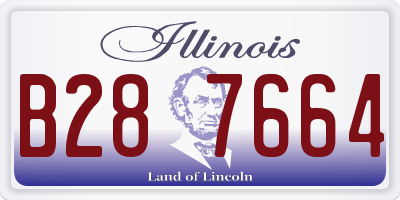IL license plate B287664