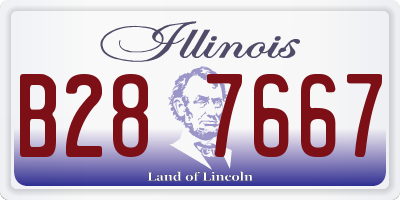 IL license plate B287667