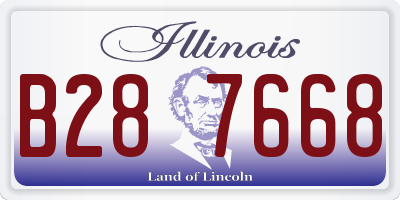 IL license plate B287668