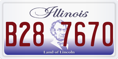 IL license plate B287670